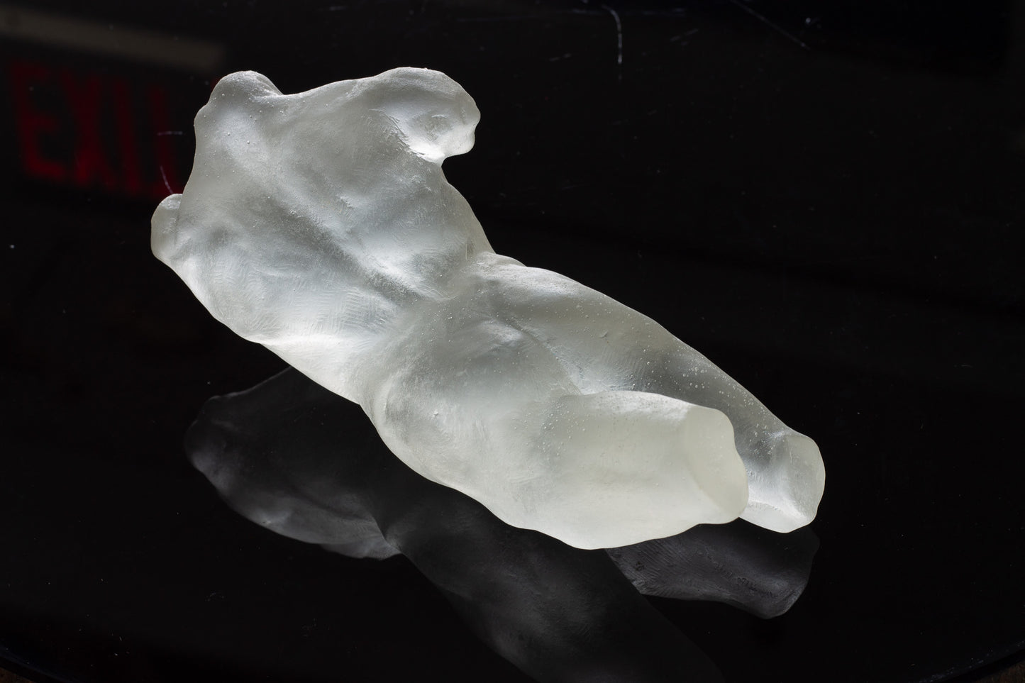 MALE TORSO SCULPTURE - Clear Resin