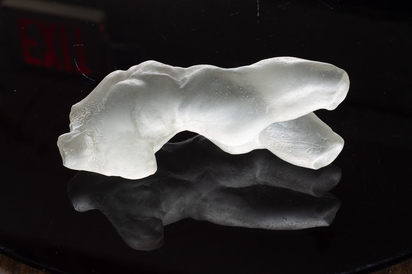 MALE TORSO SCULPTURE - Clear Resin