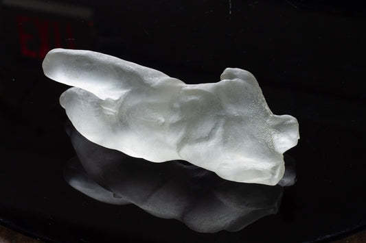 MALE TORSO SCULPTURE - Clear Resin